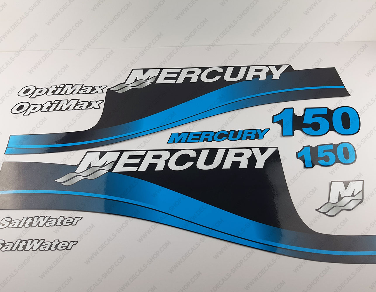 2006 Mercury 75hp Optimax Decal Kit – Outboard Engine Graphics, USA Made
